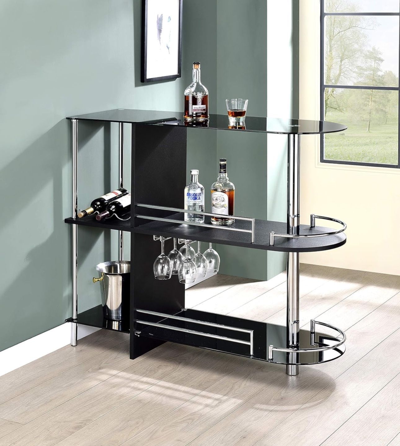 Bar Table with Wine Rack