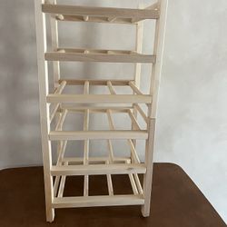 Natural wood wine rack