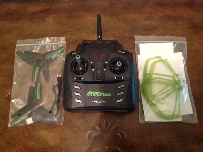 Protocol Paparazzi Drone Remote Control and Spare Parts Kit