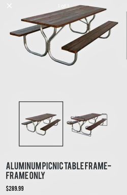 New aluminum picnic table metal frame only