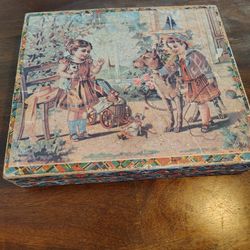 Antique Victorian Era. Wooden Puzzle With Blocks