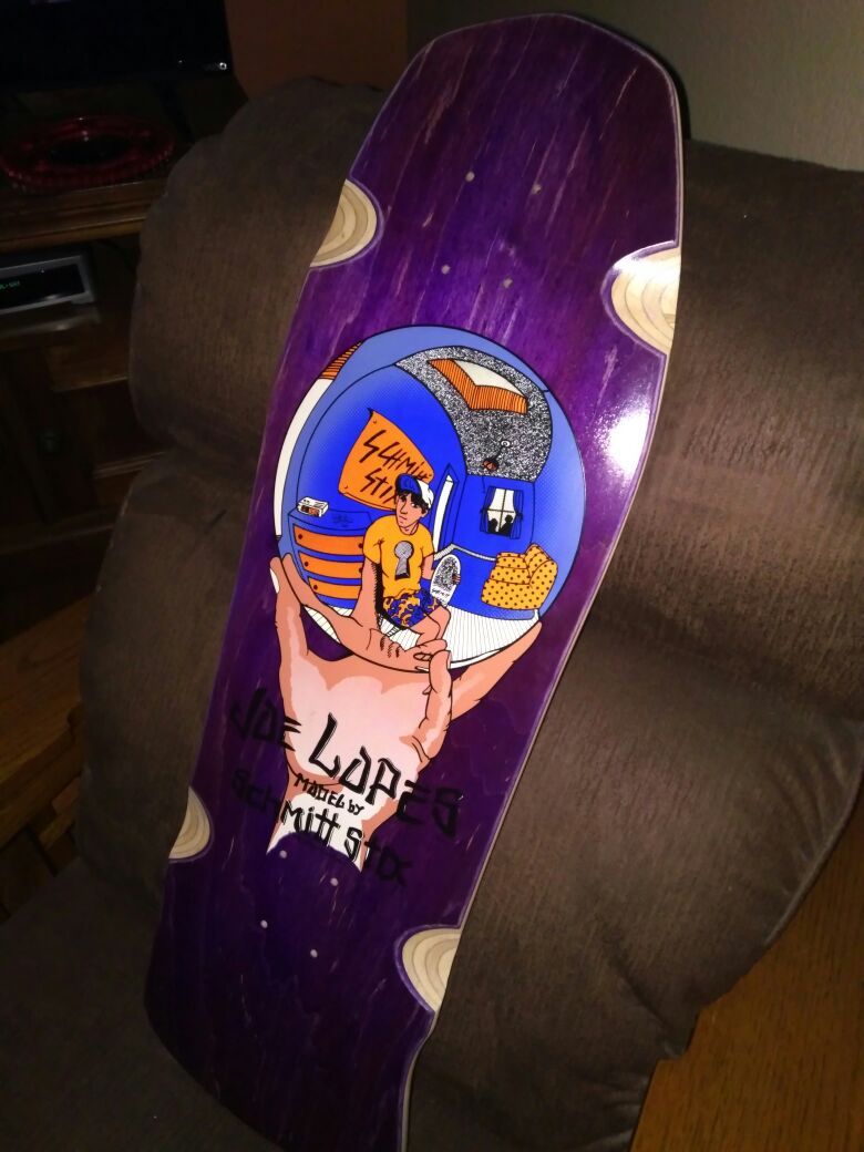 Skateboard Schmitt Stix Joe Lopes Purple Stain NOS