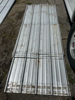 Galvanized roofing.