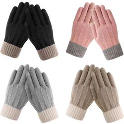 4pcs Winter Gloves for Women