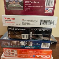 New 1000 Piece Jigsaw Puzzles (White Mountain and Others) - $10 Each
