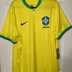 Brazil 22/23 Home Nike Vapor Match Soccer Jersey Size XL NWT DN0618-740