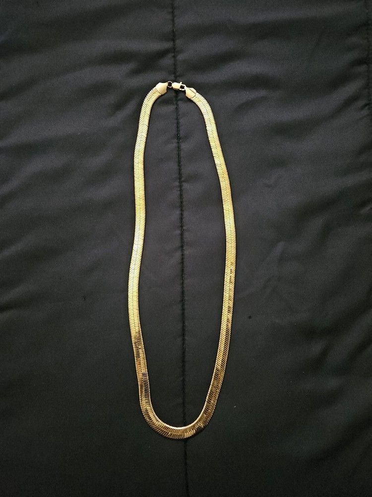 Men's 18kGP Long Herringbone Chain