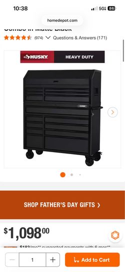 Husky tool chest combo