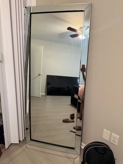 Luxury Silver-Framed Mirror