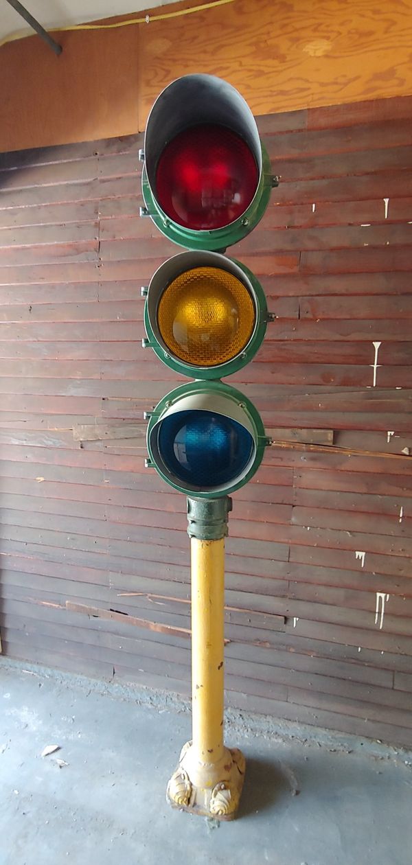 Vintage antique Econolite 12" Bullseye traffic signal stop lamp light