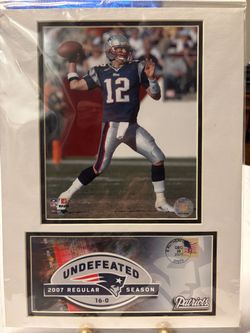 Patriots 2007 Undefeated Season 16-0 Matted Photo