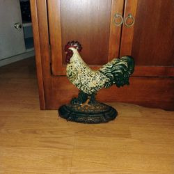 Vintage Cast Iron Rooster Doorstop