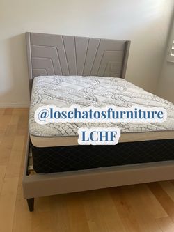 Queen size bed frame and mattress