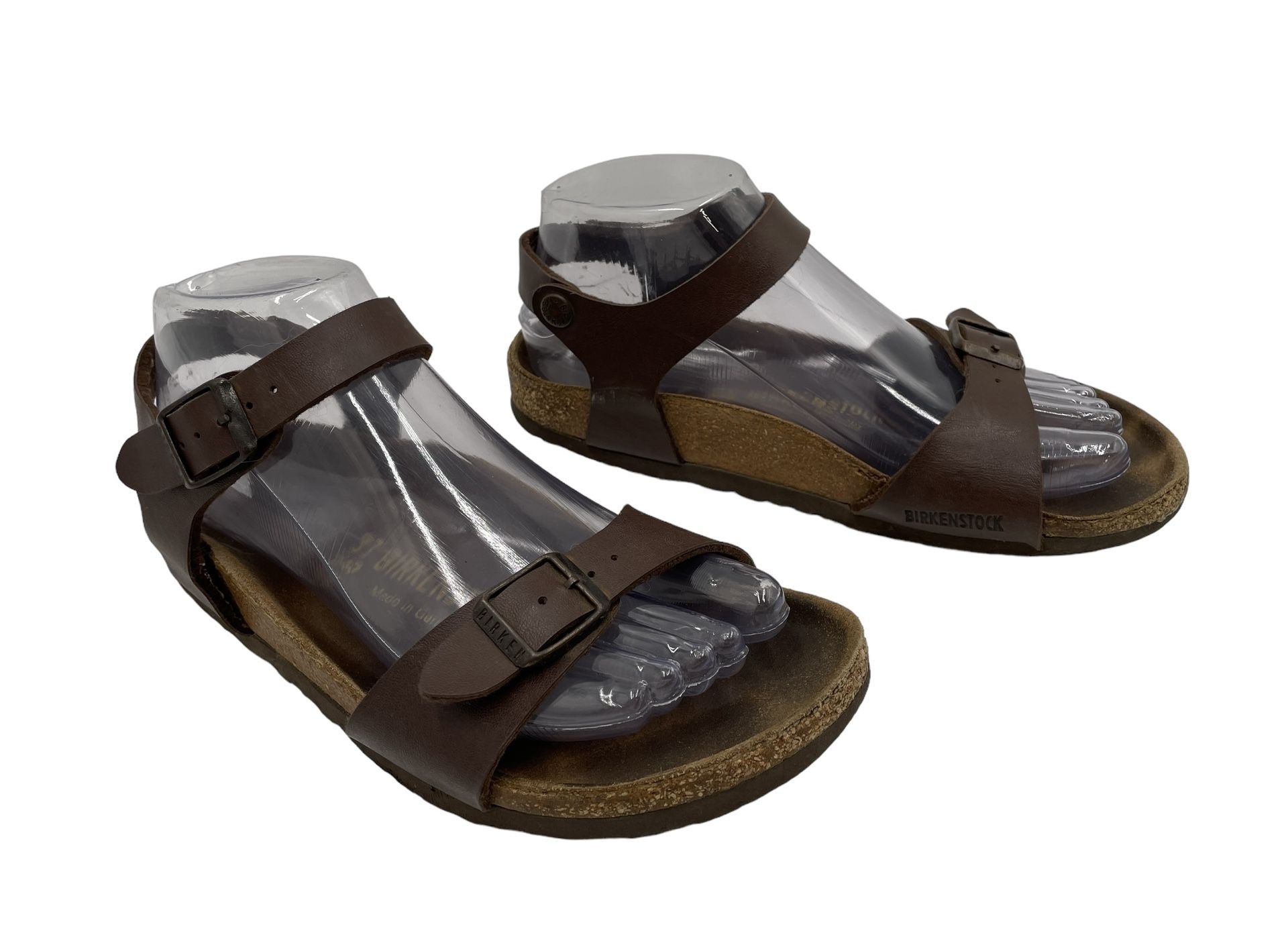 Birkenstock Women’s Brown Nubuck Leather Sandals Size 37 Ankle Strap U.S. 6.5-7