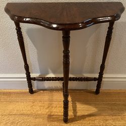 Vintage Demilune Half Moon Hall Table