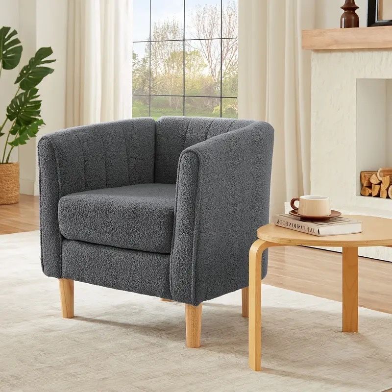 Comfortable Single Seater Sofa - Modern Design, Perfect for Small Spaces, Easy Assembly, Durable Fabric, Ideal for Living Room, Bedroom, Or Office, ON
