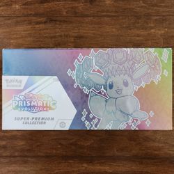 Pokemon Prismatic Evolutions SPC UPC Super Premium Collection Box - SV: Prismatic Evolutions (PRE)