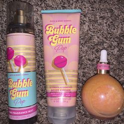 Bubblegum Scented Fragrance Mist, Body Cream & Body Oil 