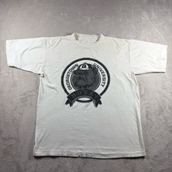 Vintage 80s Georgetown University Hoyas Men’s XL White T-Shirt Thin Soft #7A
