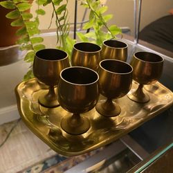 Brass Cordial Goblets 