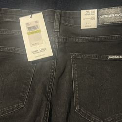 Ck black skinny high rise jeans