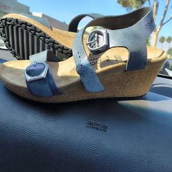 Birkenstock Papilio silver platform new sz42 EU /11US