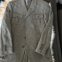 Calvin Klein Charcoal Jacket with Button Accents