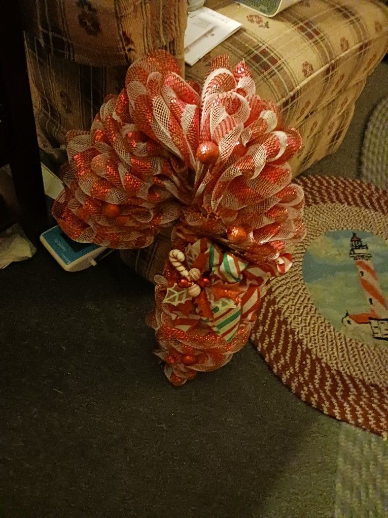 Candy Cane Wreath