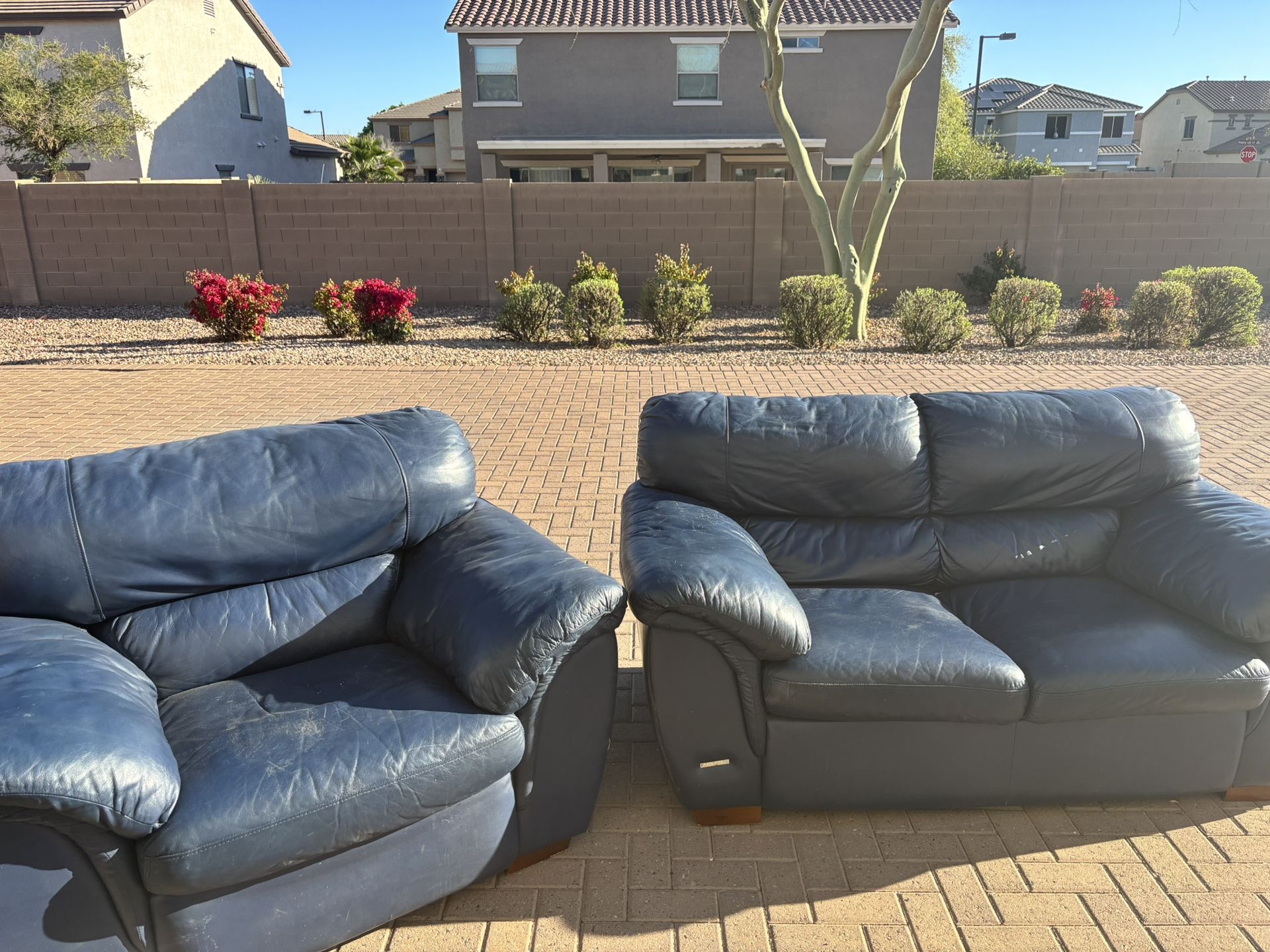 blue couch and chair