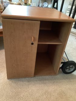 Wood TV Stand Cabinet with Shelves
