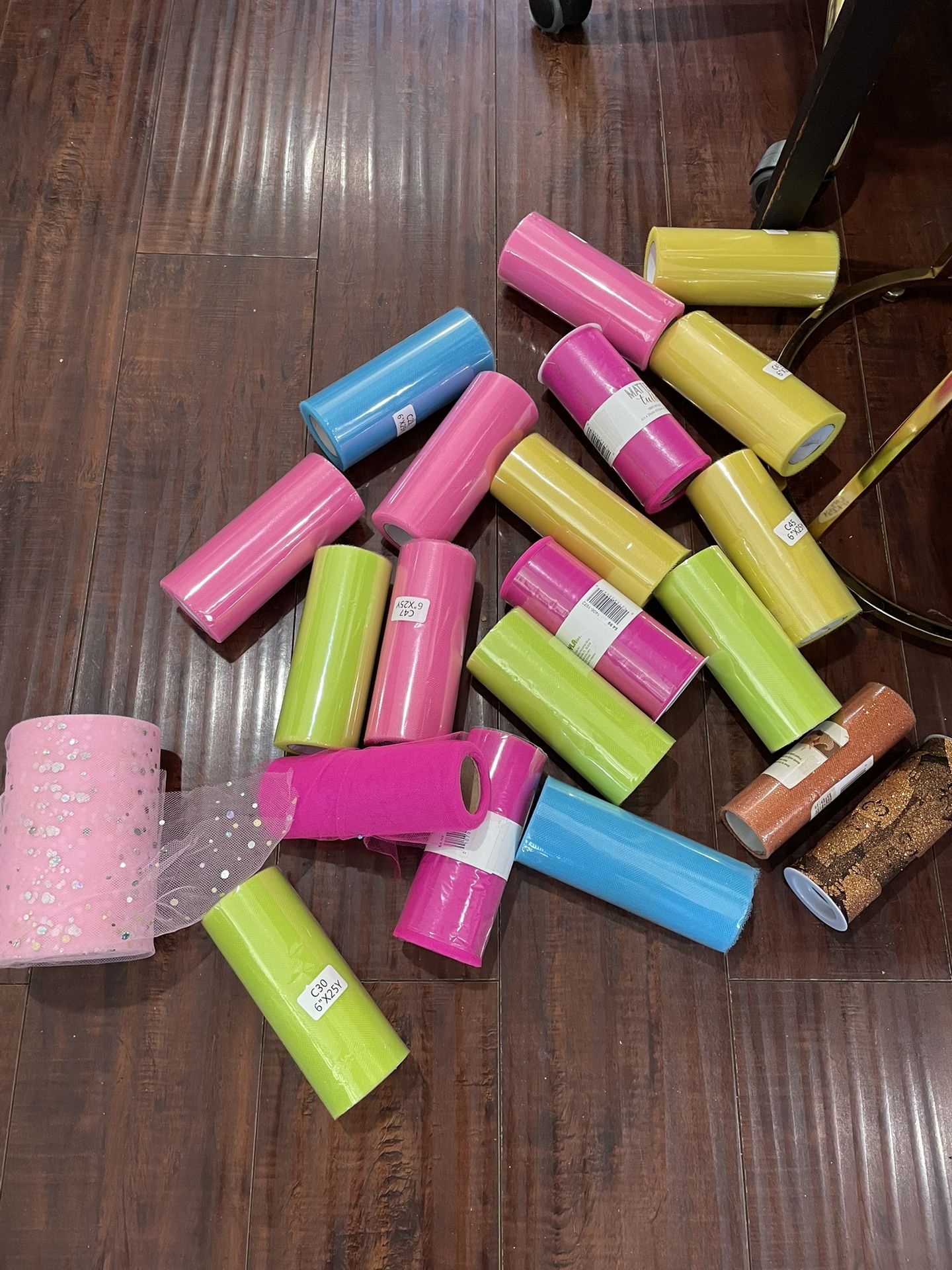 Lot Tulle Different Colors