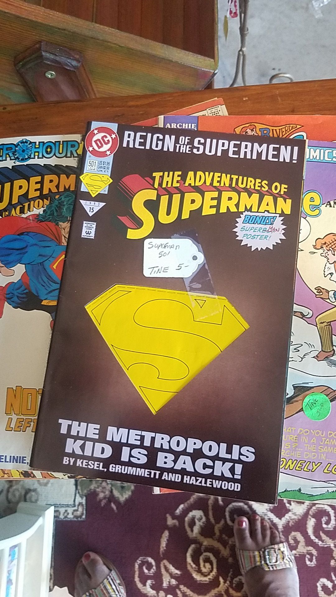 Spiderman,Groo, Archie Madd,Superman Comics
