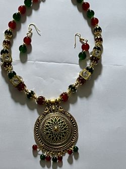 Indian Fashion Jewelry  Set With Earrings 