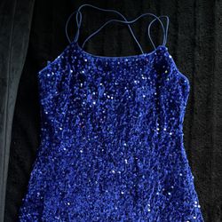 Royal Blue Sequent Homecoming Dress
