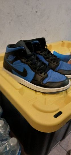 Nike Air Jordan 1 Mid Blue Black Sneakers