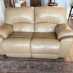 Loveseat and couch sofa Leather