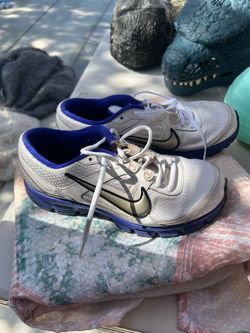 Nike White and Blue Shoes