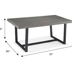 Grey Real Wood Dining Table With 4 Chairs and a bench