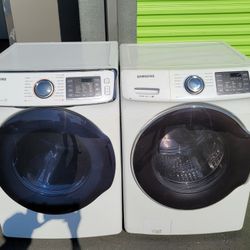 Samsung Front Load Washer And Stackable Gas Dryer Set 
