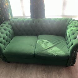 2 sofas-Green
