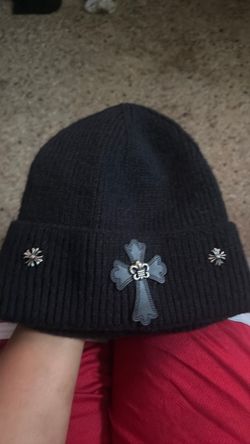 Chrome heart beanie