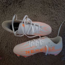 Adidas Nemesis 4 Soccer Cleats white and orange