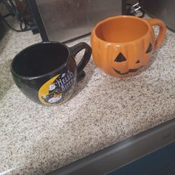 Hello Kity And Pumpkin Mugs