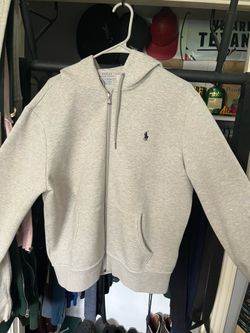 Large Gray Polo Hoodie