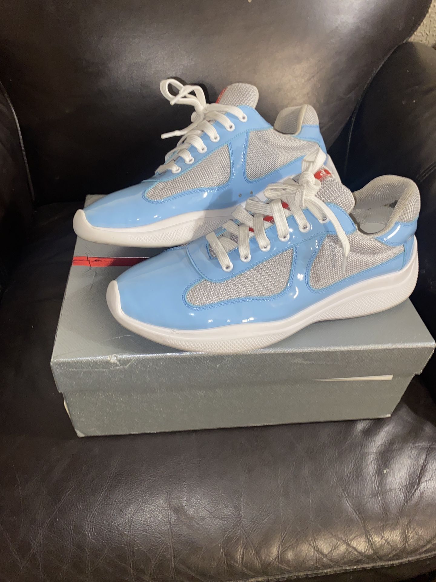 Prada "Americas Cup Sneakers" Light Blue