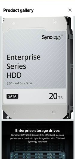 NEW Synology HAT5310 20TB Enterprise NAS HDD – 7200RPM – 4 Available