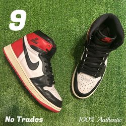 Size 9 Air Jordan 1 Retro High “Reimagined Black Toe” 🚒
