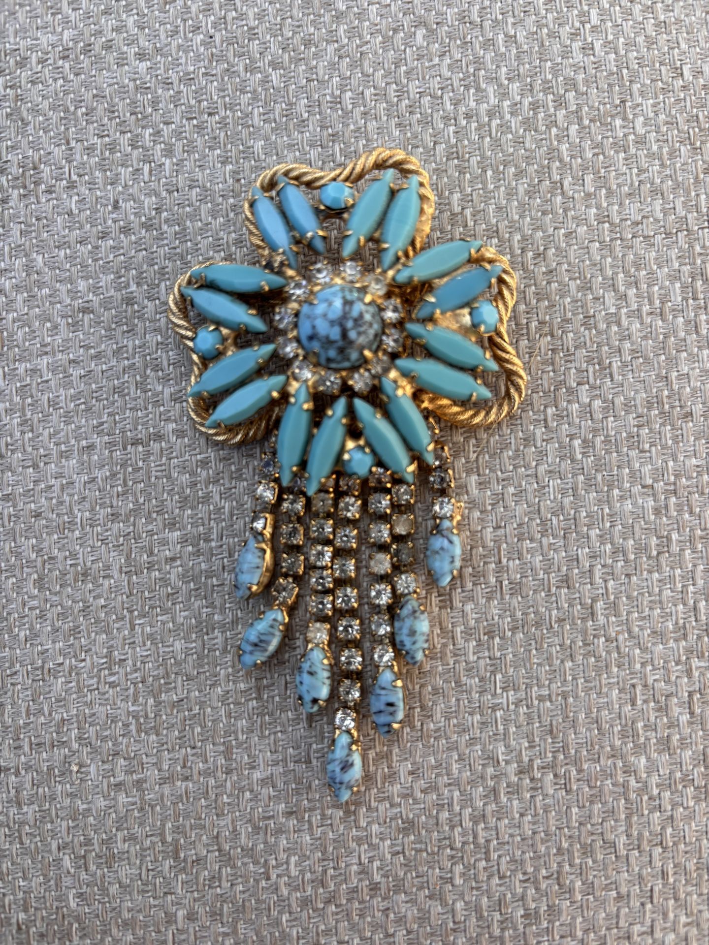 Vintage Turquoise Brooch