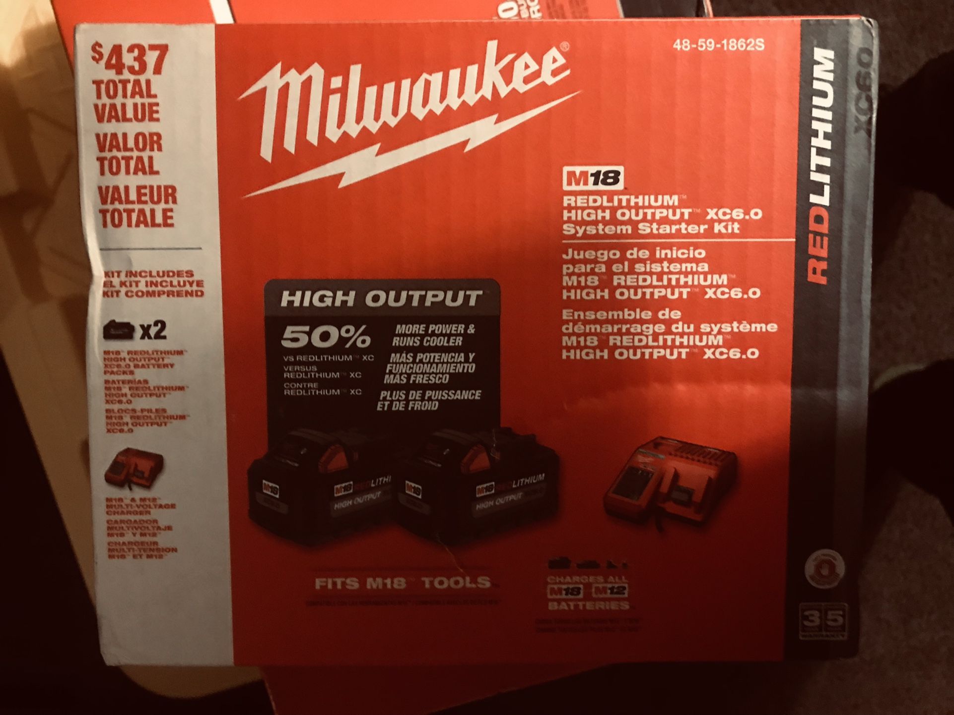 Milwaukee M18 Double 6.0 Battery’s & Charge