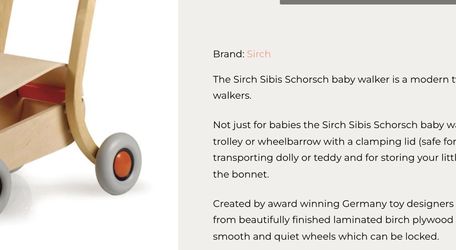 Sirch Sibis Schorsch Baby Walker
